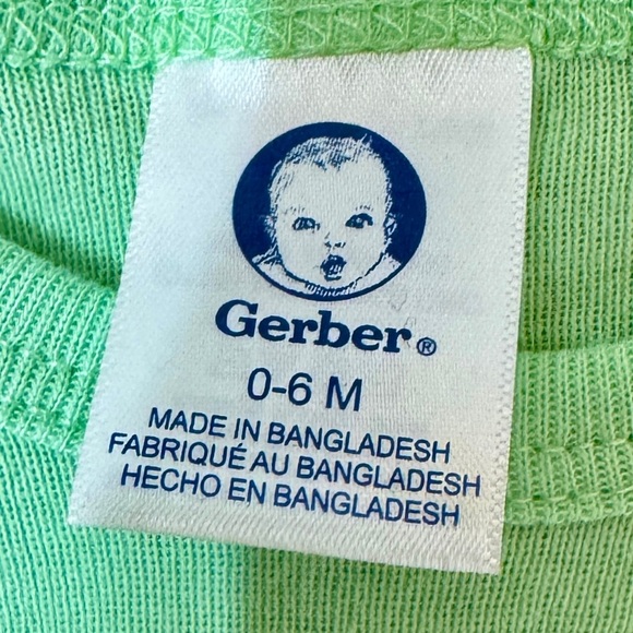 Gerber Baby Lime Green Sleep Gown - Picture 2 of 4